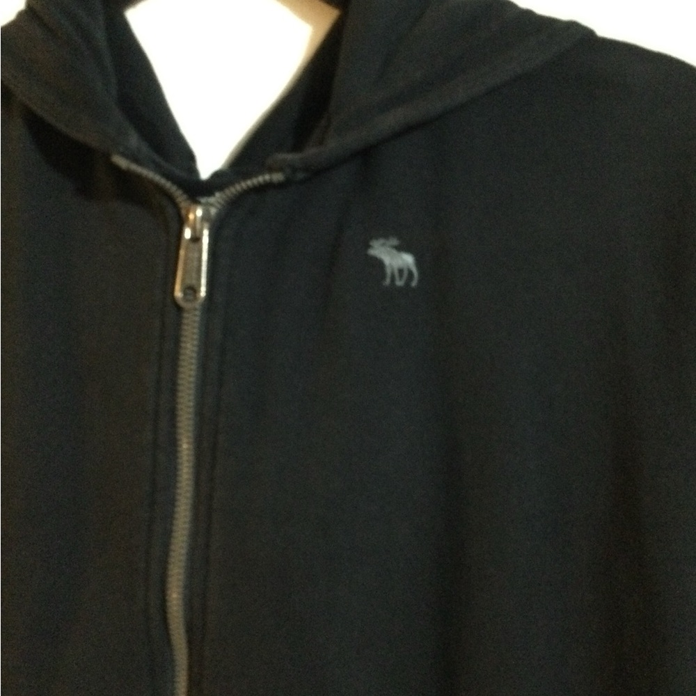Abercrombie‎ Kids Black Zip-Up Sweater Size 17/18 - Picture 2 of 3